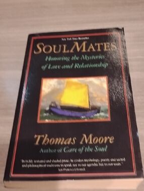 SoulMates by Thomas Moore - Black Cover with Yellow Sail Artwork